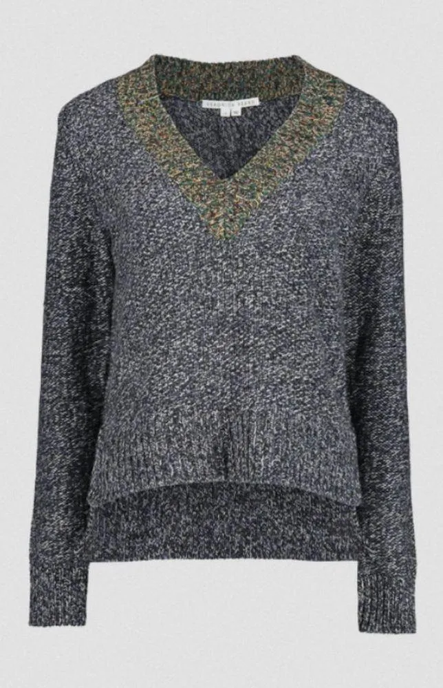 Veronica Beard ππ Dharma V-Neck Pullover Sweater ~ Blue Multi-Color Small EUC - Image 10