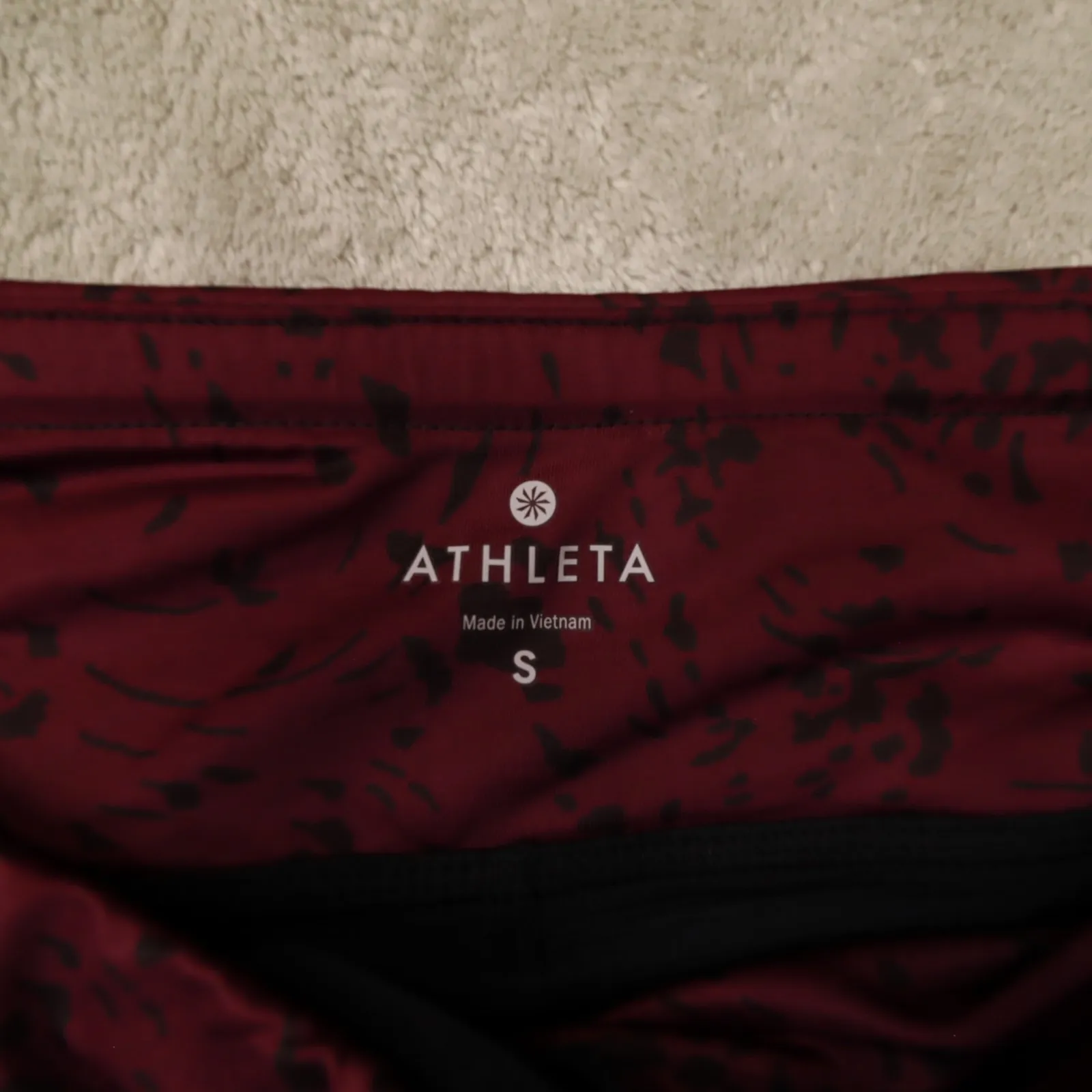 Athleta Purple Black Floral Swagger Skort Skirt Women's size Small‎ - Image 2