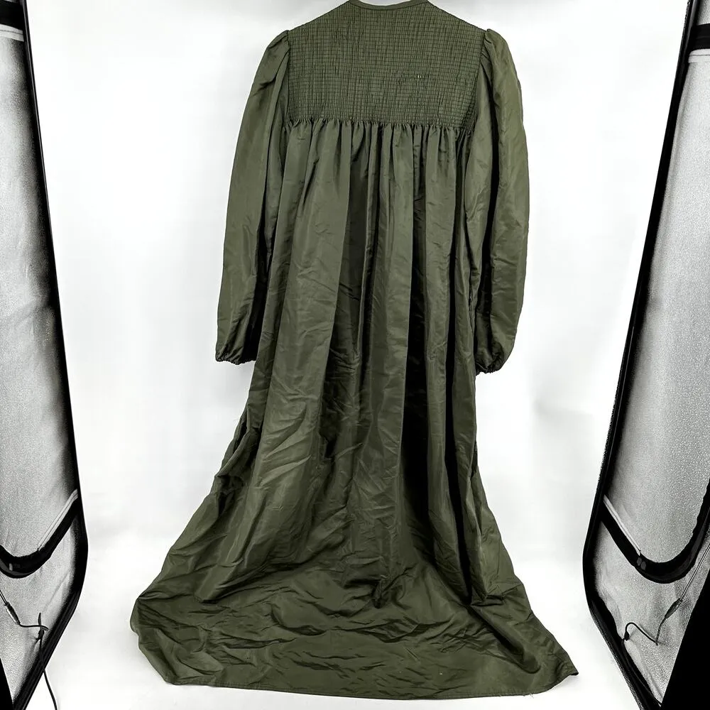 VTG Oscar De La Renta for Appel Maxi Dress Button Front Union Made Small Green - Image 11