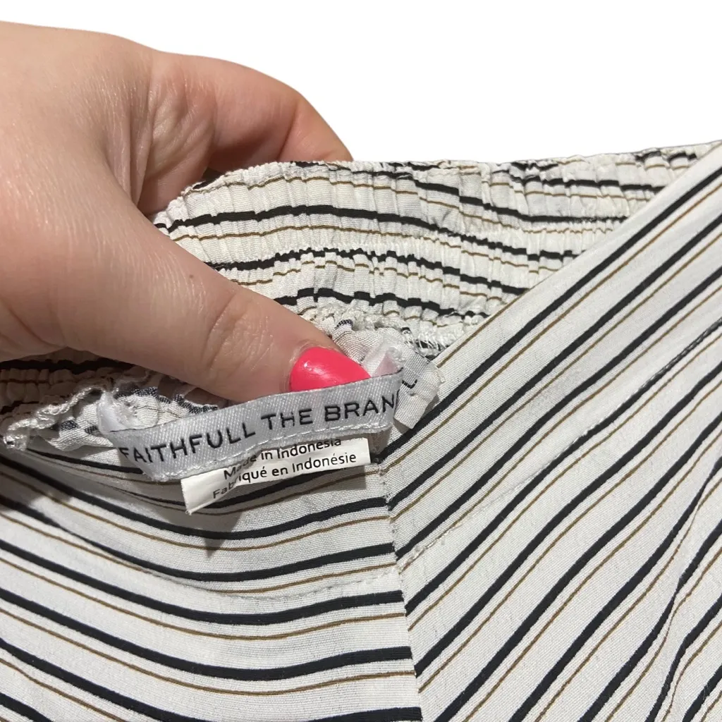 Anthropologie Faithfull the Brand Soleil‎ Tulip Style Pants Open Wide Leg Size L - Image 6