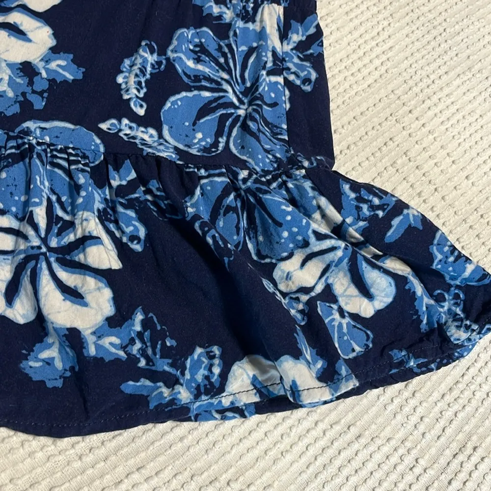 Aeropostale Shorts Blue Floral Bloomer Ruffle Hem - Image 7