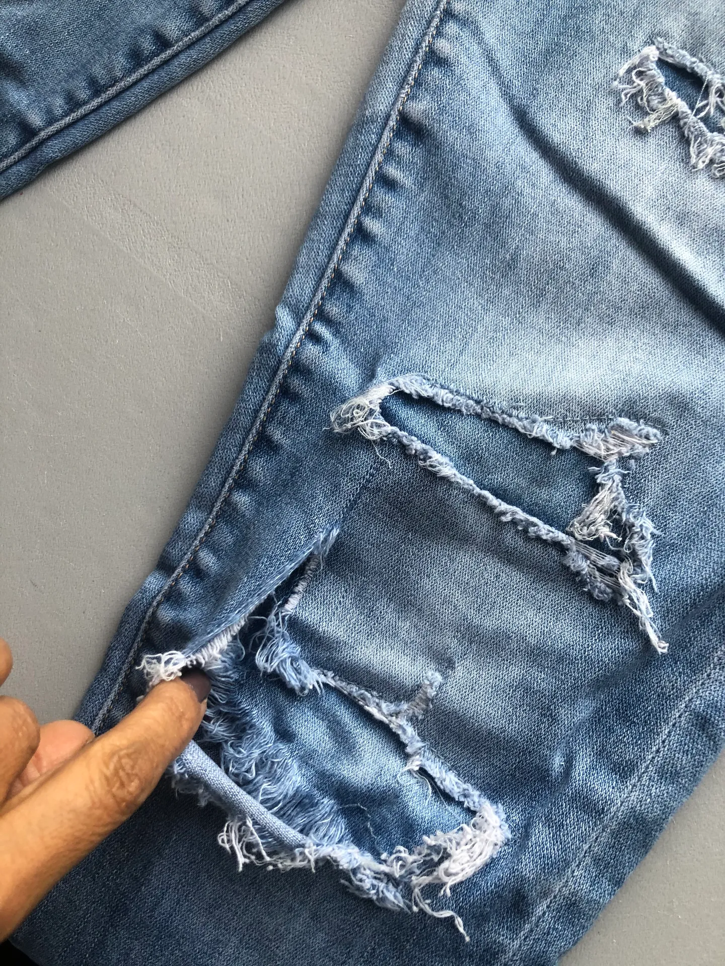 High Rise Distressed Jeans - Image 5