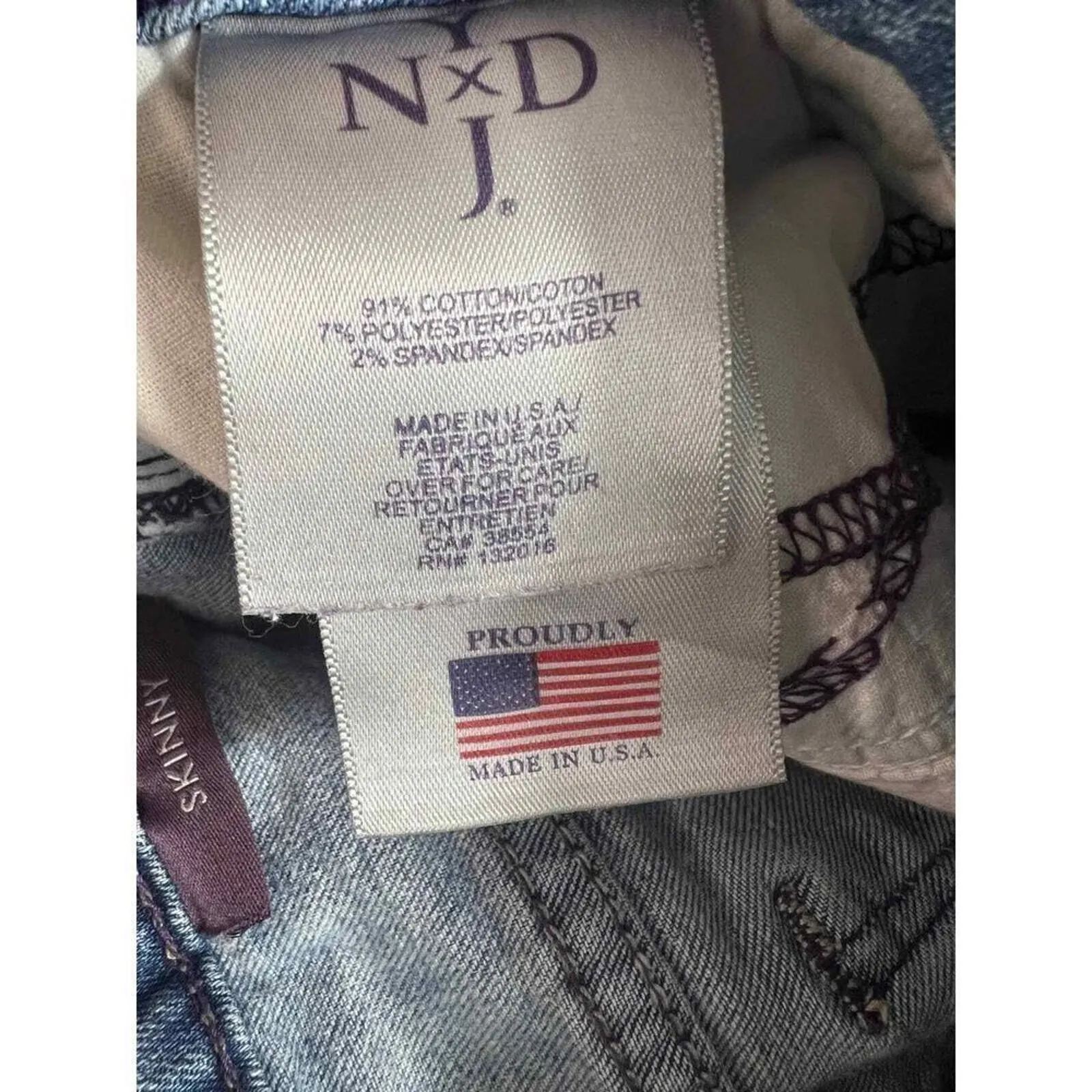 NYDJ Jeans Womens Mid Rise Straight Denim Stretch Light Wash Blue Size 6 - Image 4