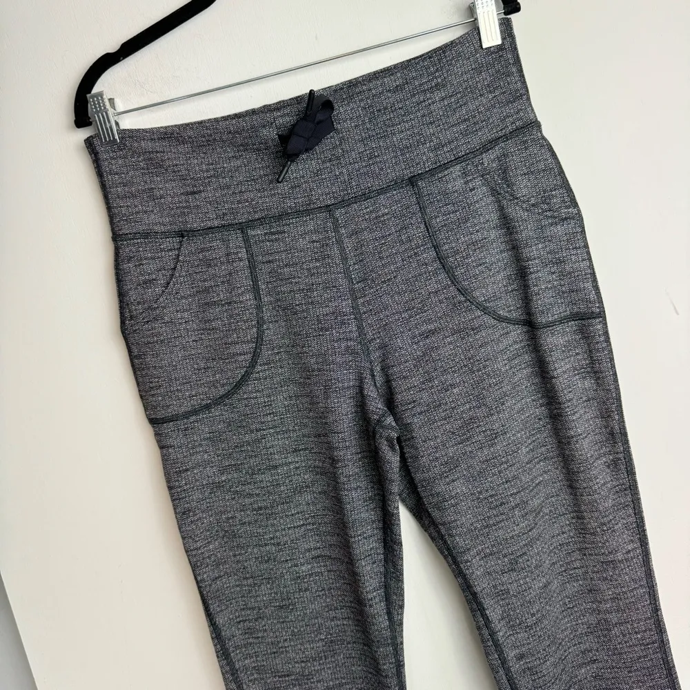 Lululemon Skinny Will Pant Sz 12 Full On Luon Heathered Roll Down Waistband - Image 5