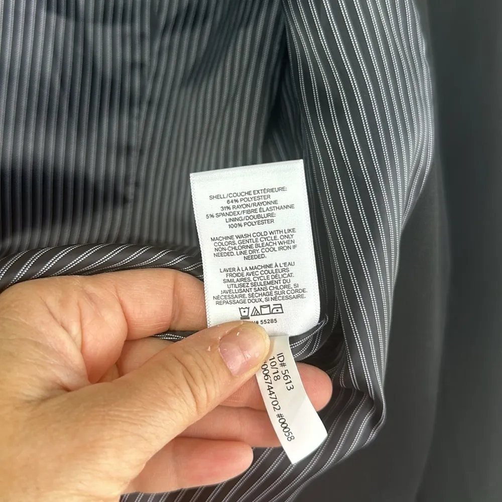 Express Black Cut Away Blazer Lined 3/4 Sleeve  Size 6 Stretch Career Jacket - Image 14