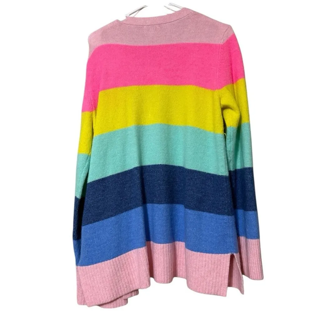 Crown & Ivy women’s large striped cardigan long sleeve buttons removed see pics - Image 3