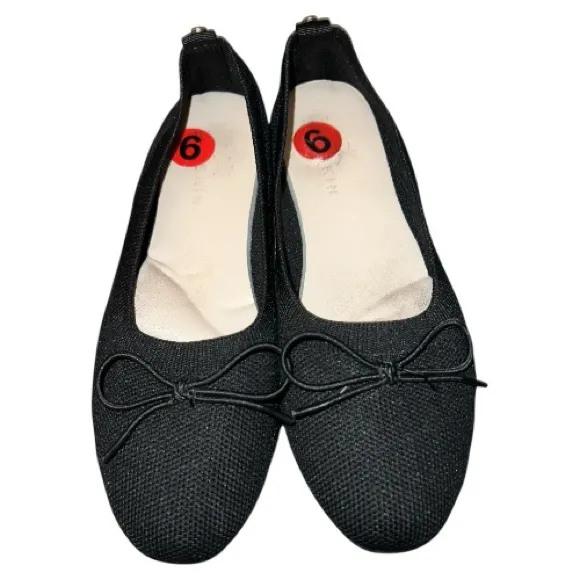 Black Ballet Flats with Bow. New Size 6 - Image 3