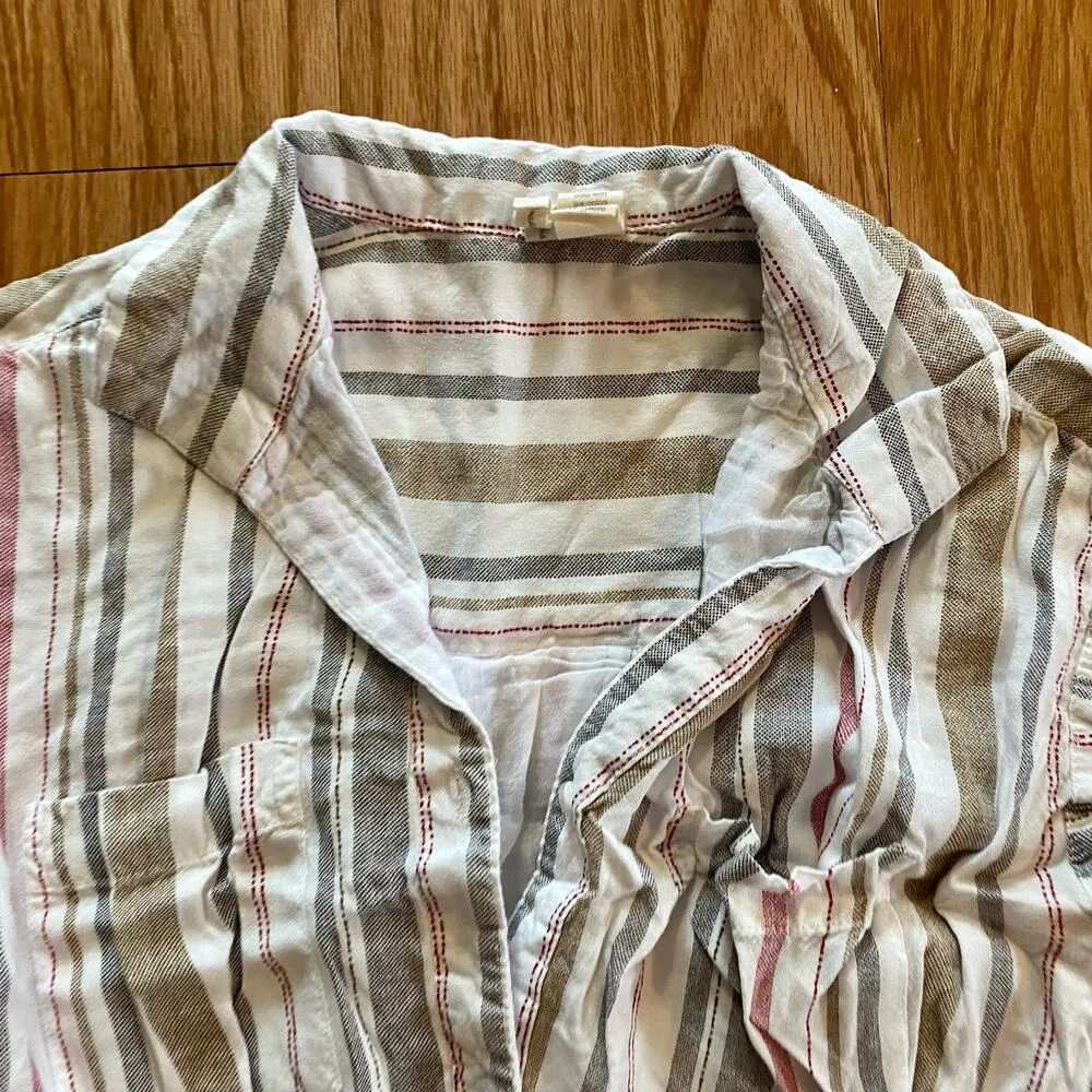 Japana Striped White Button - Image 3