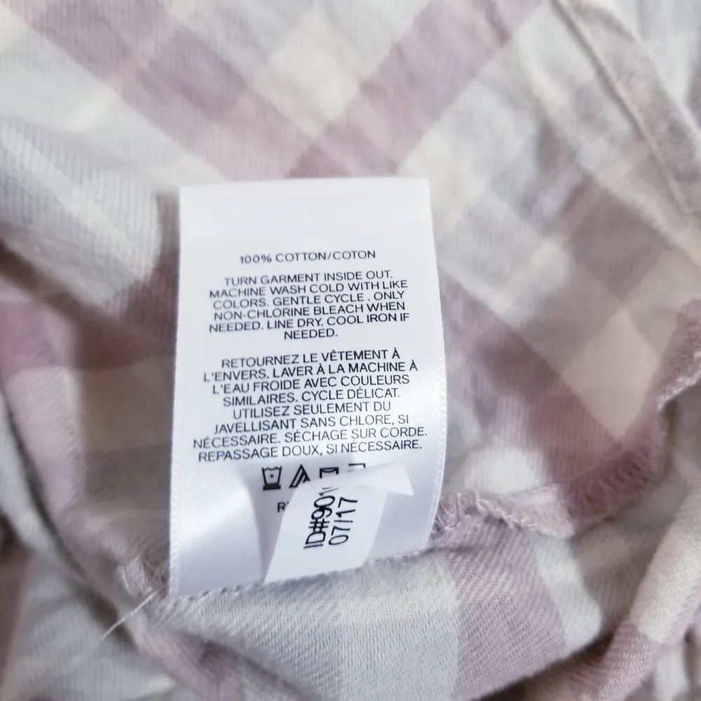 Express Plaid Flannel Lace Up Coreset Button Down Shirts - Image 8