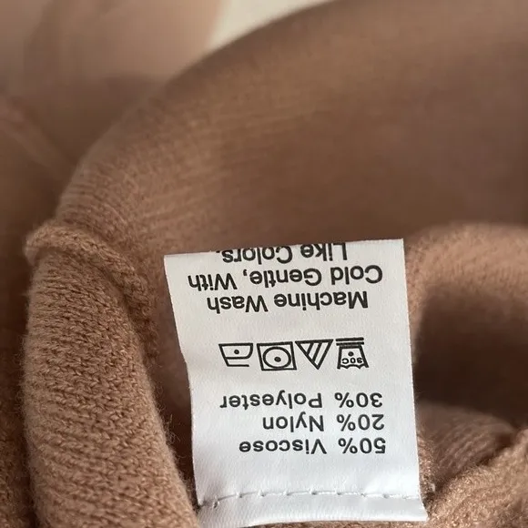 Leopard print sweater extra large thick color block Balloon Sleeves Brown Size XL - Image 3