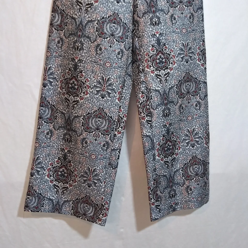 UO Juliet Hi-Rise Cropped Wide Leg Jacquard Pants Size 2 - Image 4