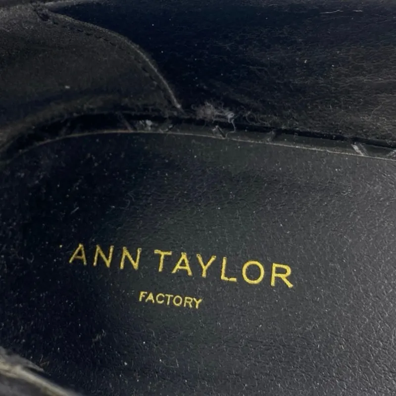 Ann Taylor Women's Black Suede Almond Toe Block Heel Slip On Pumps Shoes Sz 8.5 - Image 7