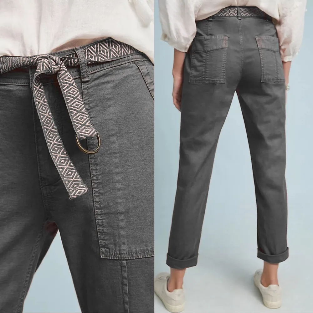 Anthropologie • The Wanderer Utility Pant washed black straight leg ankle crop - Image 10