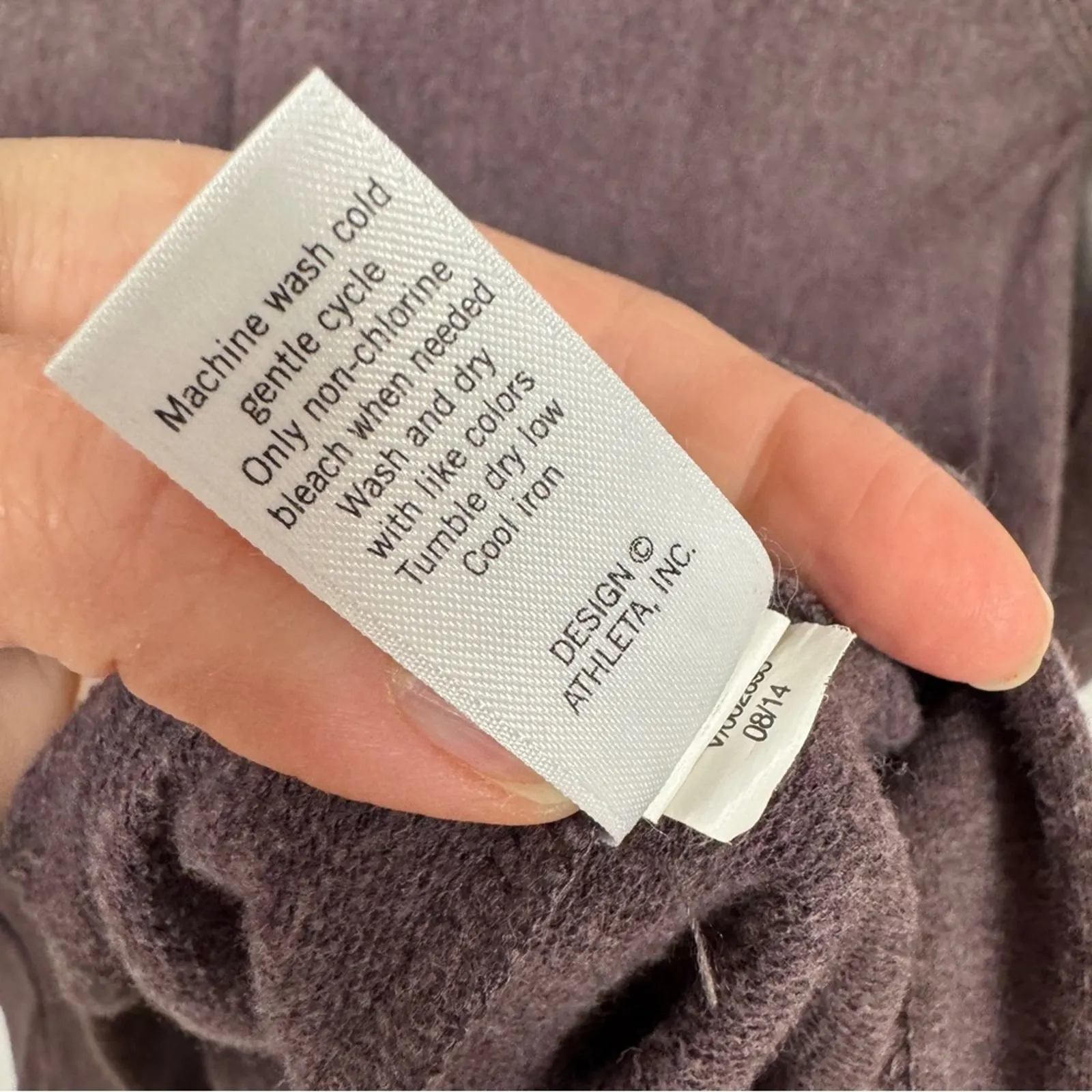 Athleta Purple Heathered Long Sleeve Sweater Dress Womens L Gorpcore Casual - Image 6