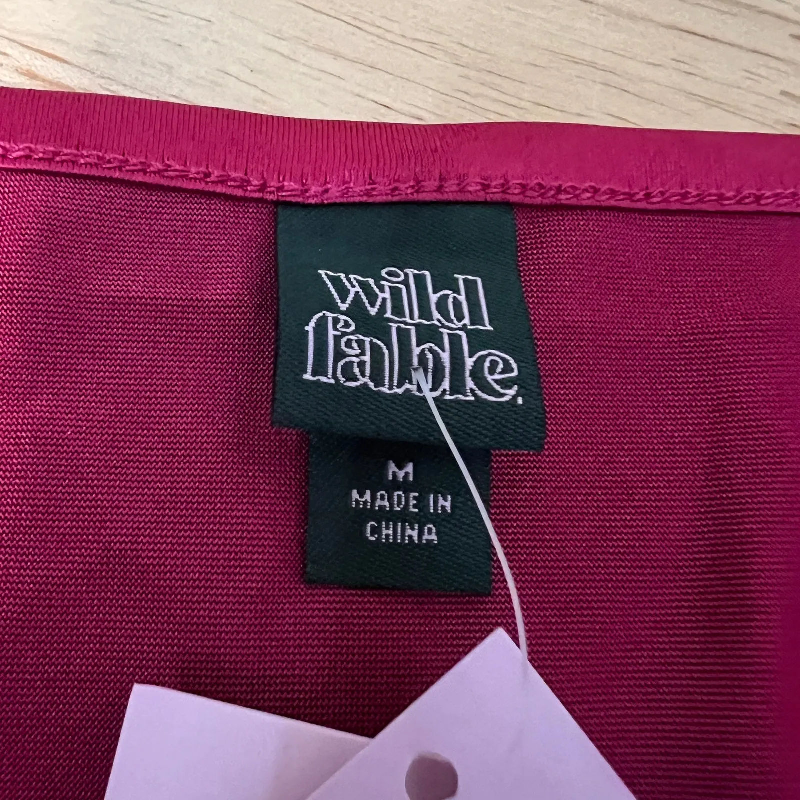 Wild Fable Women's Magenta Shine Knit Tiny Tank Top - Size Medium - NWT - Image 3