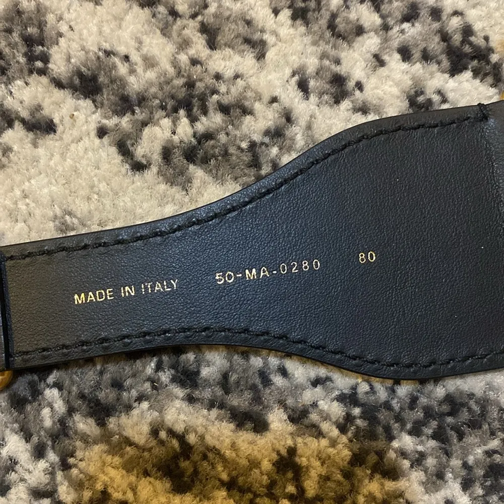 Christian Dior Embroidered Canvas Leather Blanc/Bleu size 80 - Image 8