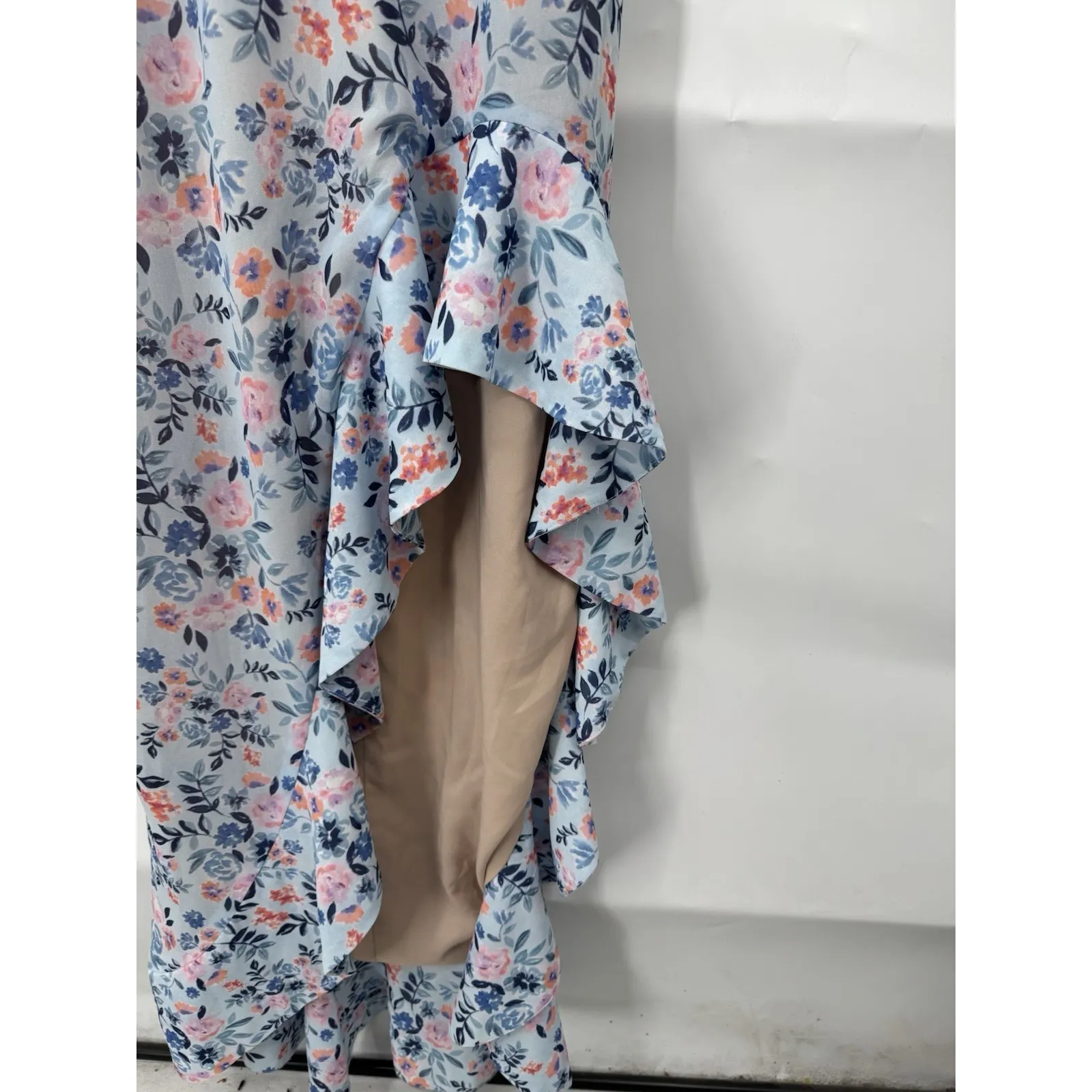 Lovers + Friends Ahamani Gown Meadow Floral Maxi Dress Women M Blue Whimsical - Image 7