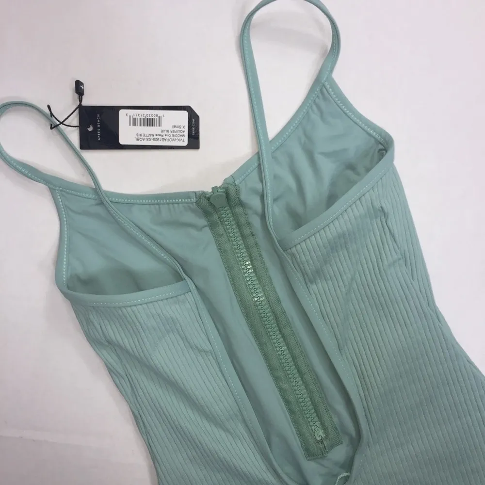 Tavik Zip Up One Piece Swimsuit Size XS Blue - Image 6