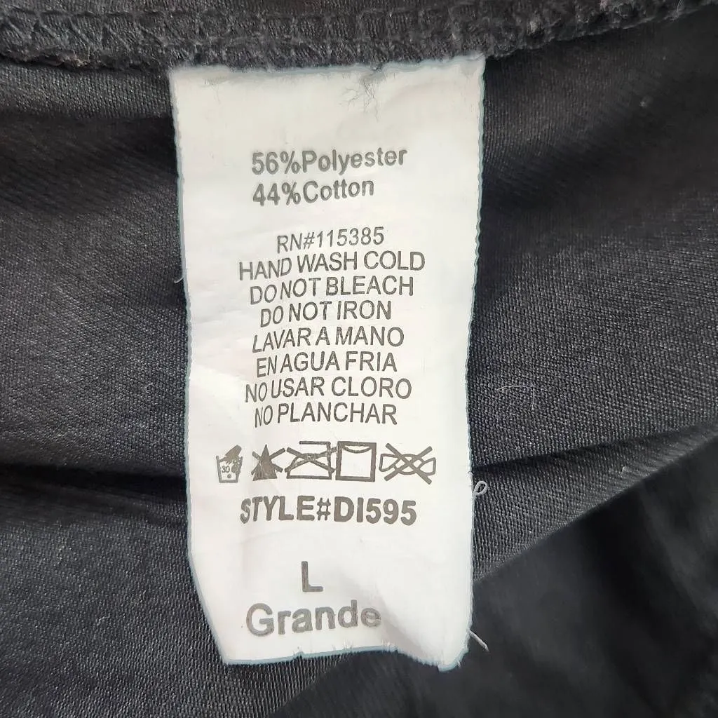 DO+BE Black Metallic Mini Dress Size Large Short Sleeve Black Party Dress - Image 7