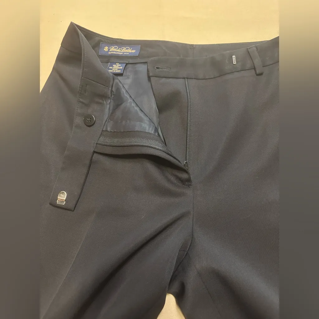 Brooks Brothers Dress Pants Womens 6P 100% Wool Black Fully Lined Trouser Office - Image 9