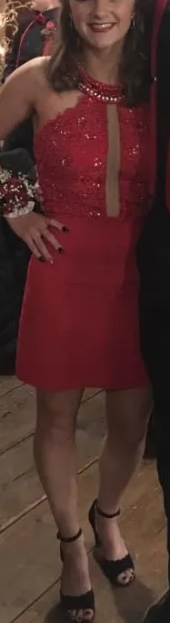 Red  Homecoming Dress - Image 3