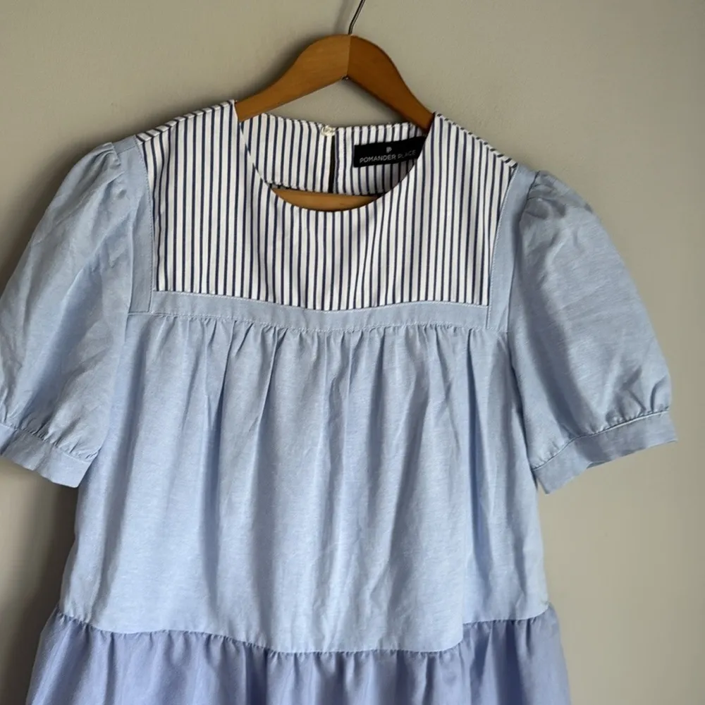 Tuckernuck Pomander Place Exclusive Blue Striped Quinn Dress XS - Image 10