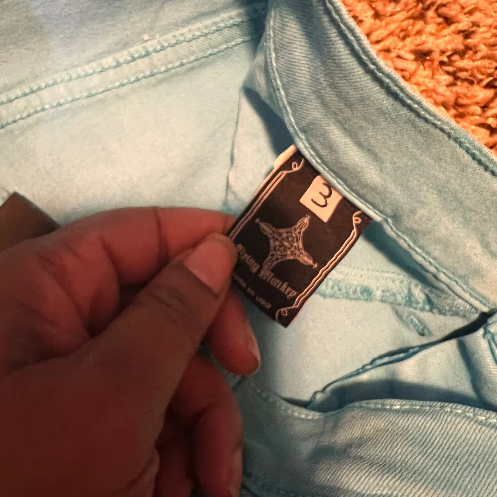 Flying‎ Monkey Womens Teal Skinny Jeans Size 3 High Rise Belted - Image 3