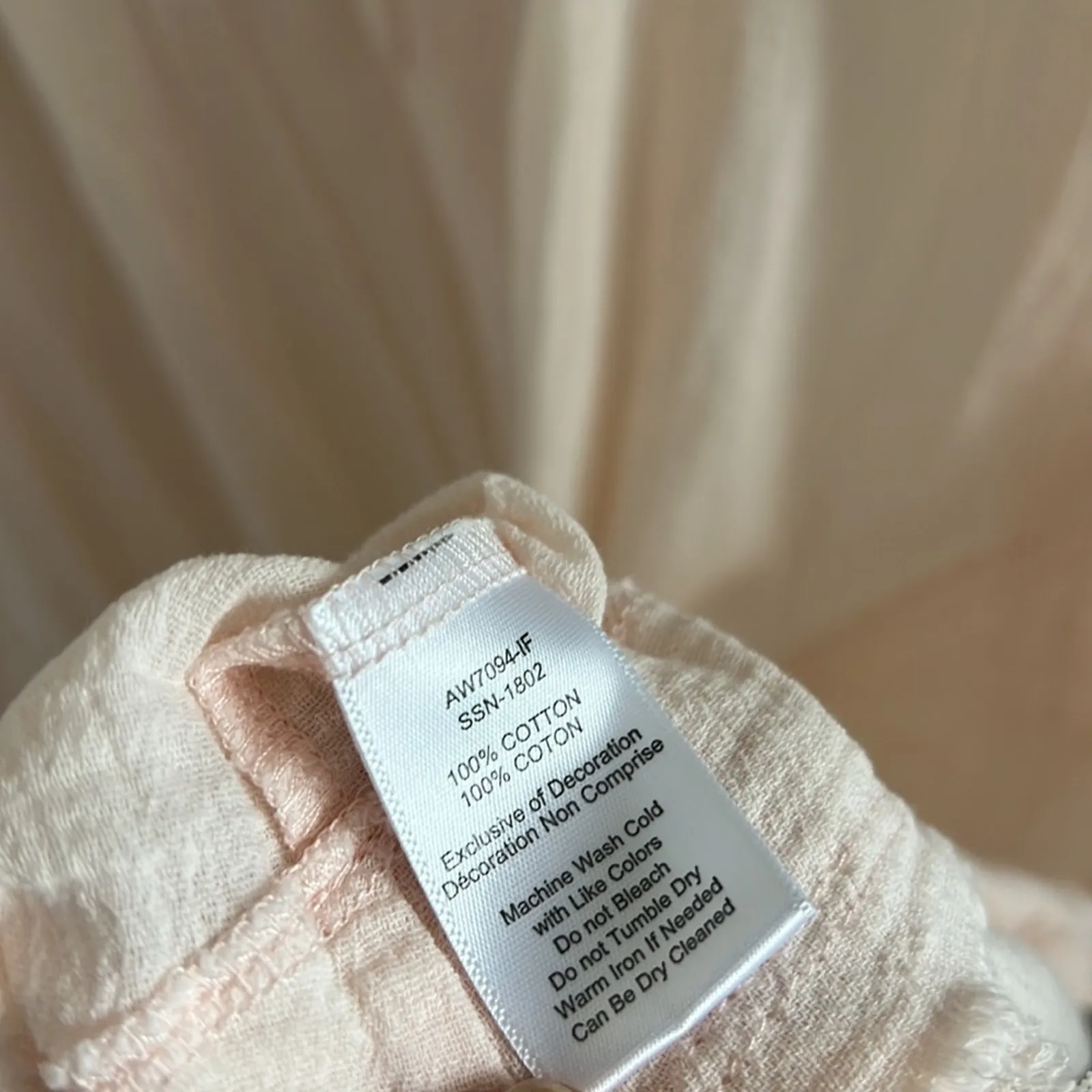 ATM Gauze Cotton Dress in Petal Boho Lagenlook Airy 100% Cotton Coastal Small Pink - Image 7