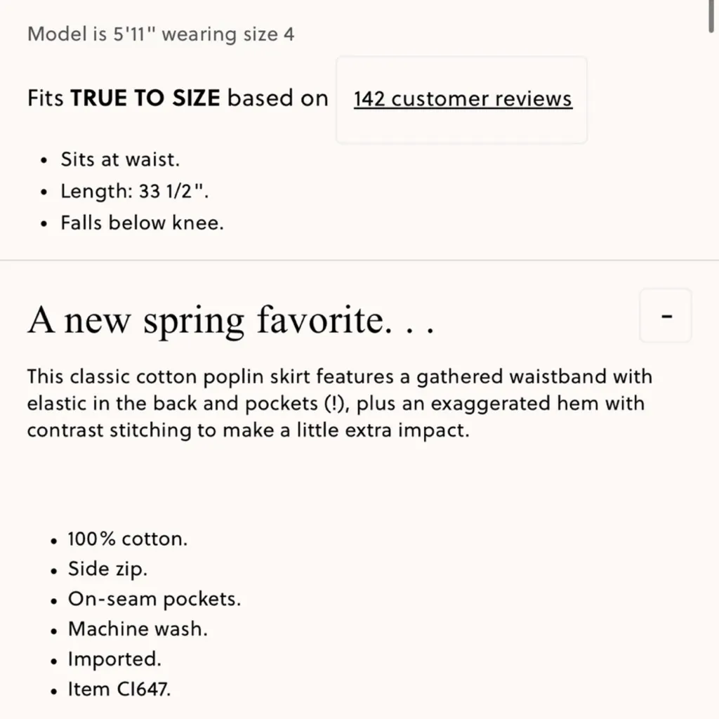 J.Crew Contrast-stitch midi skirt in cotton poplin - Image 3