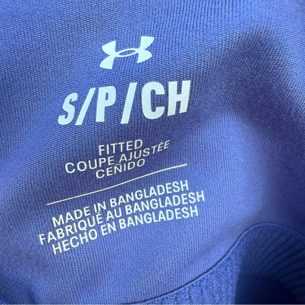 New Under Armour Blue Fitted Athletic Dress with Shelf Bra built in Shorts Sz Sm - Image 3