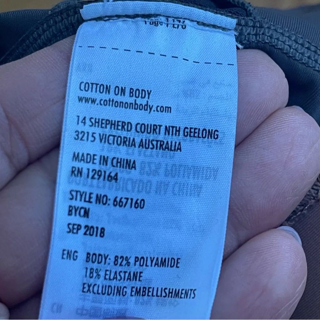 Cotton On Body Straight Up Longline Sports Bra - Graphite Grey & Golden Yellow M - Image 9