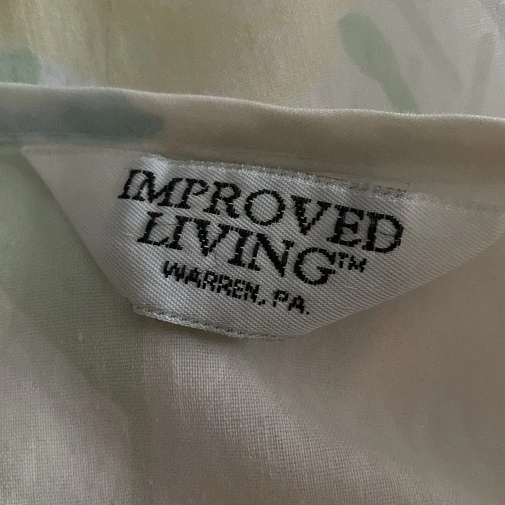 Vintage Improved Living Floral Pearl Snap Ruffle Collar Robe, Pockets Green Size M - Image 6