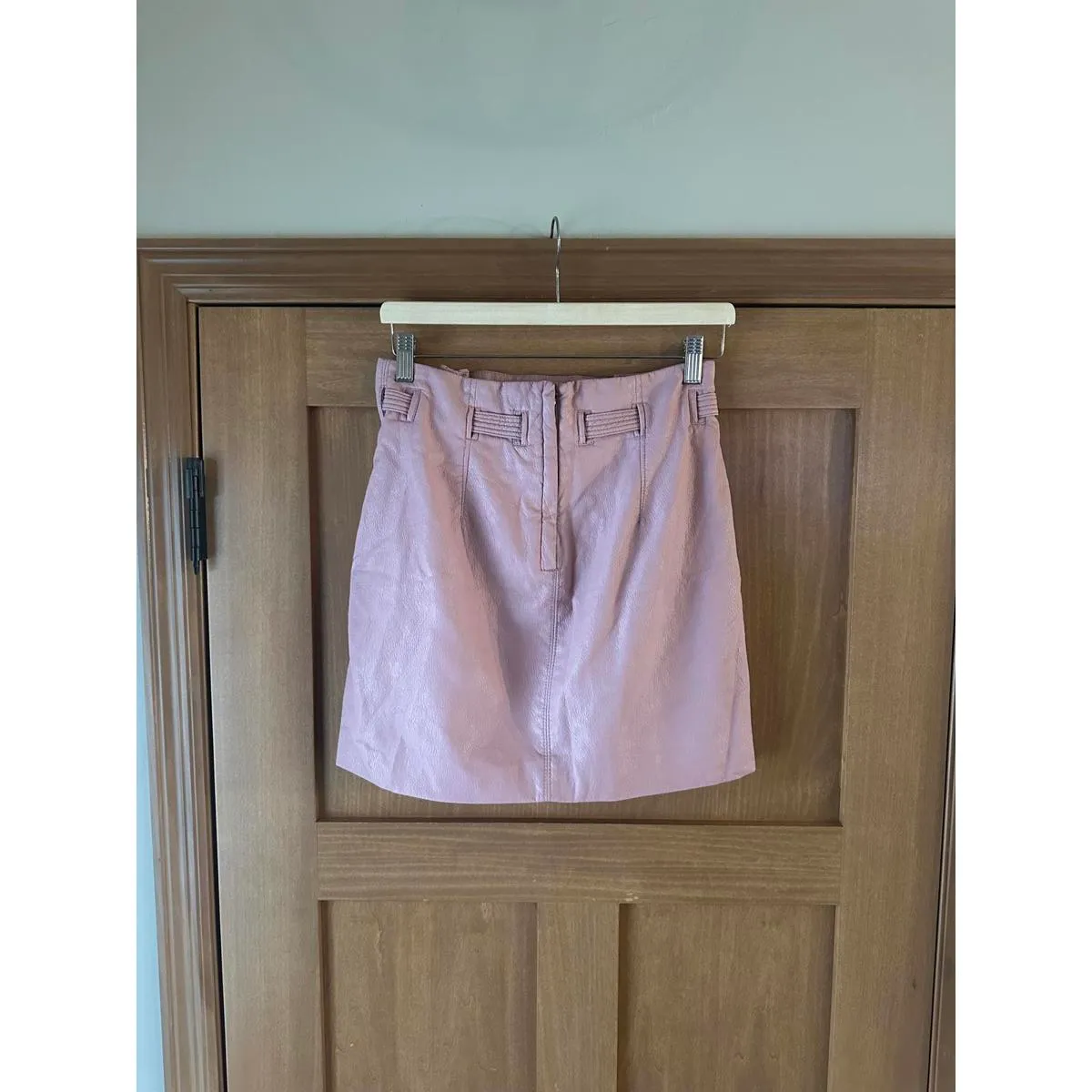 Free People Payton Paperbag Faux-Leather Mini Skirt in Mauve Women’s size 4 - Image 6