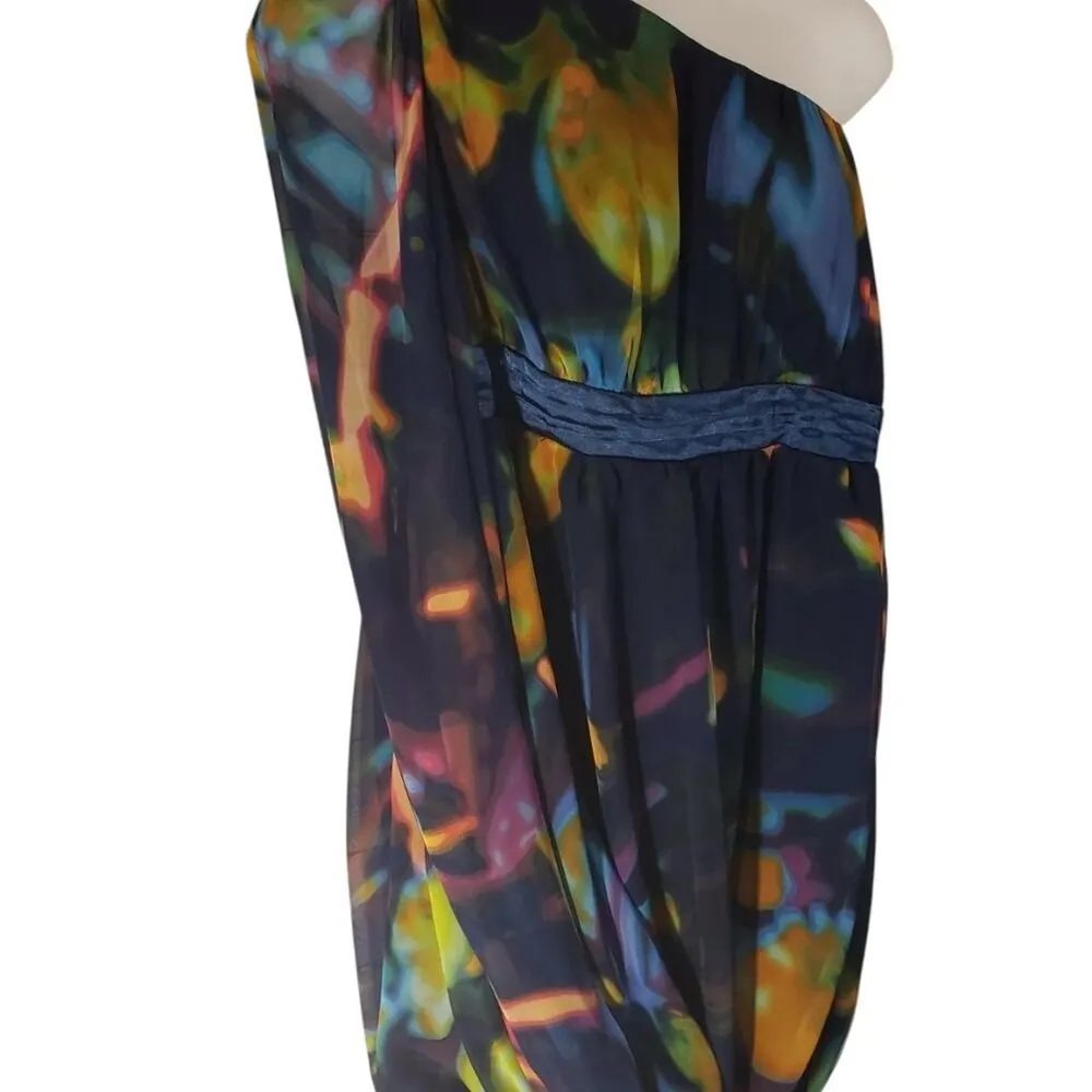 Torrid Multi-Color One Shoulder Dress - Image 3