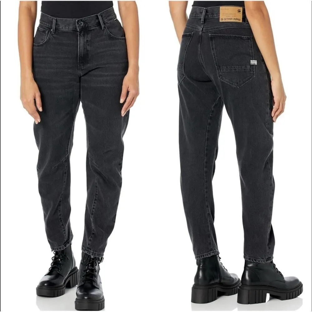 G Star Raw Jeans Womens Black 32x32 Arc 3D Boyfriend Barrel Whisker Minimalist - Image 2