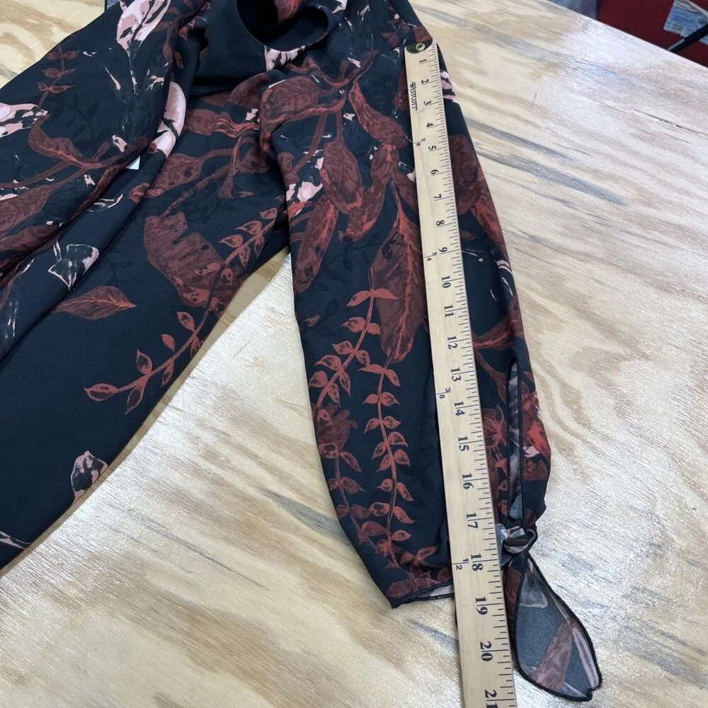 Aritzia Wilfred Charpont Shift Mini Dress Women XS Floral Dark Romantic - Image 16