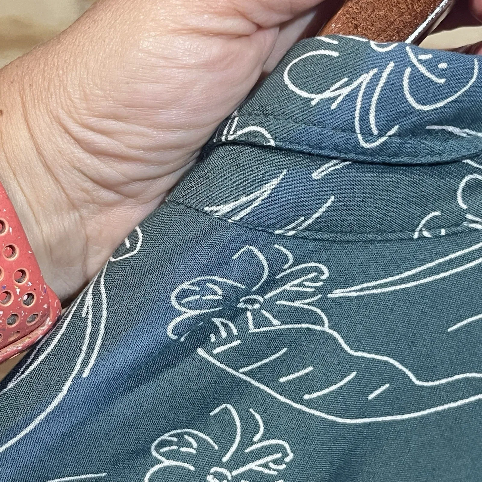 Woman Within Floral Button Down Blouse Top Size 5X GreenLightweight Flowy Office - Image 9