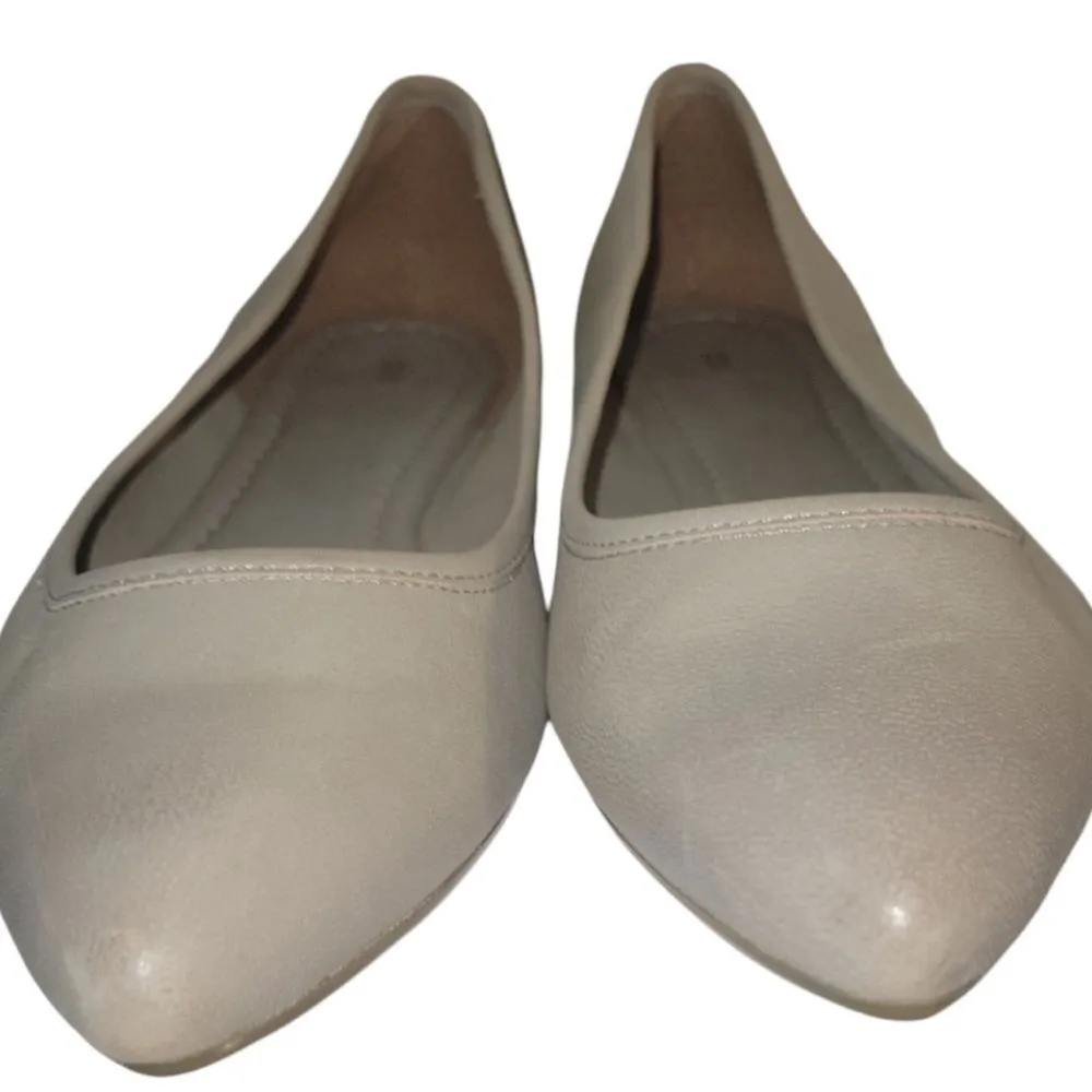 Frye Women's Regina Leather Pointed Toes Taupe Ballet Flats Size 9 - Image 10