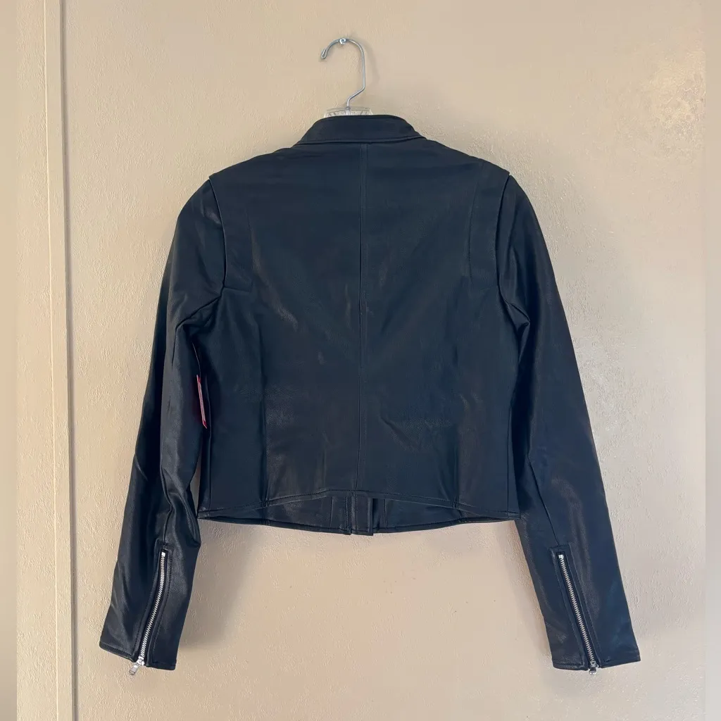 NWT SPANX women’s Leather-Like Moto Jacket sz L - Image 2