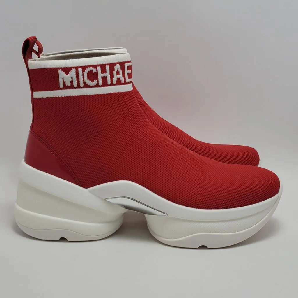 Michael Kors Olympia Stretch knit Ankle Socks Bootie Sneakers Chunky Sole Sz 9M - Image 7