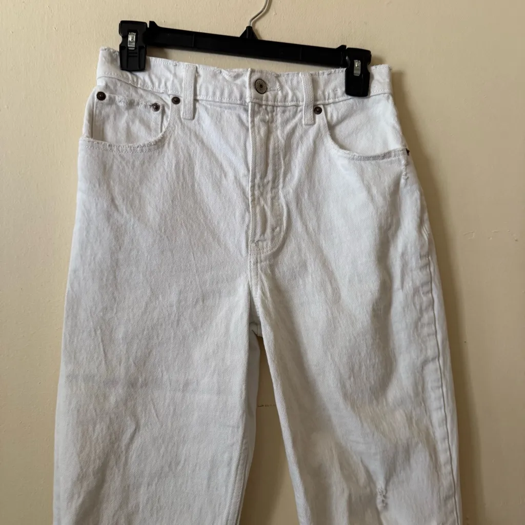 Abercrombie & Fitch The '90s Distressed Straight Ultra High Rise jeans white 4 - Image 4