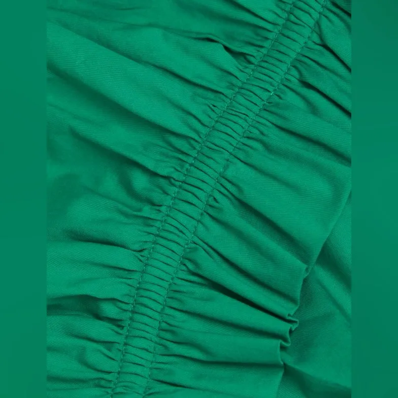 A.L.C. Alexa Cut-Out Poplin Dress NWT Size 0 Viridian Green Cotton Mini - Image 6