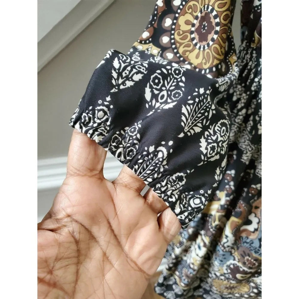 Bailey Blue Multicolor Polyester V-Neck Dress - Image 5