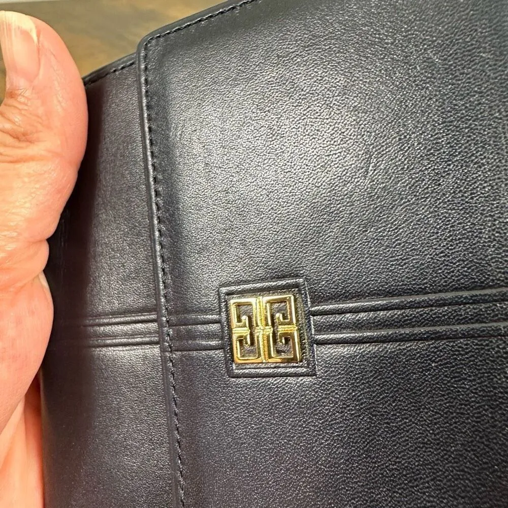 Givenchy 4G Logo Dark Navy Blue Vintage Wallet - Image 4