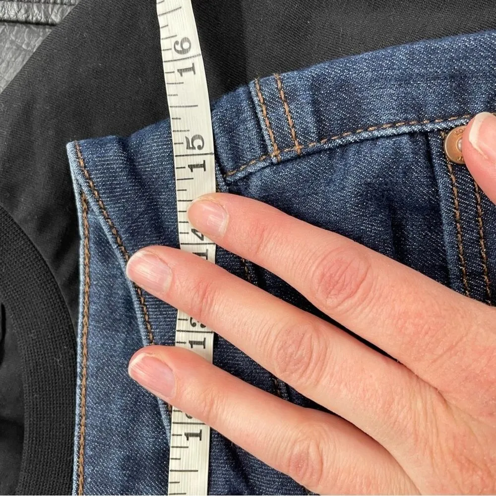 Loft Dark Wash Mid Rise Curvy Skinny Ankle Jeans Womens 4 Blue Denim Ann Taylor - Image 9