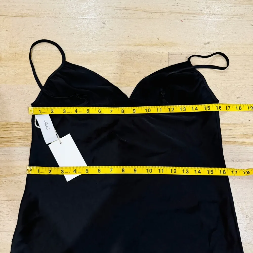 Aritzia Wilfred black Slip mini dress NWT - Image 7