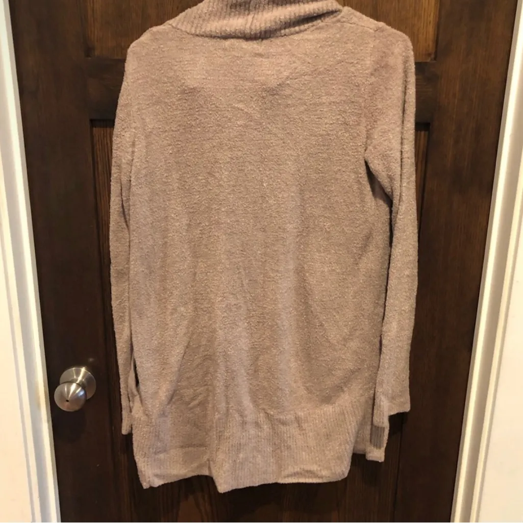 Barefoot Dreams Open Cardigan Taupe Light Brown Size Medium Cozychic Lite - Image 3