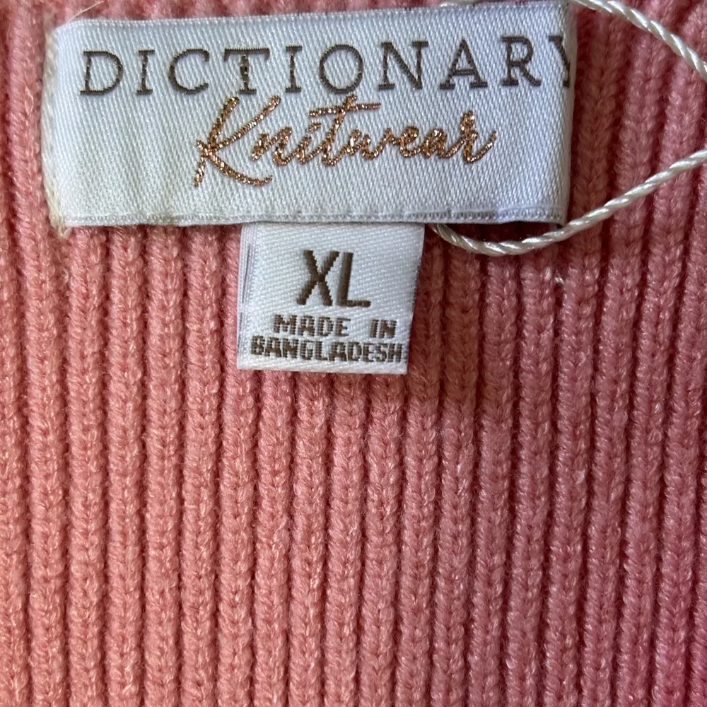 Dictionary Knitwear Ribbed Cropped Tank Top in Bridal Rose Pink Size XL - Image 5