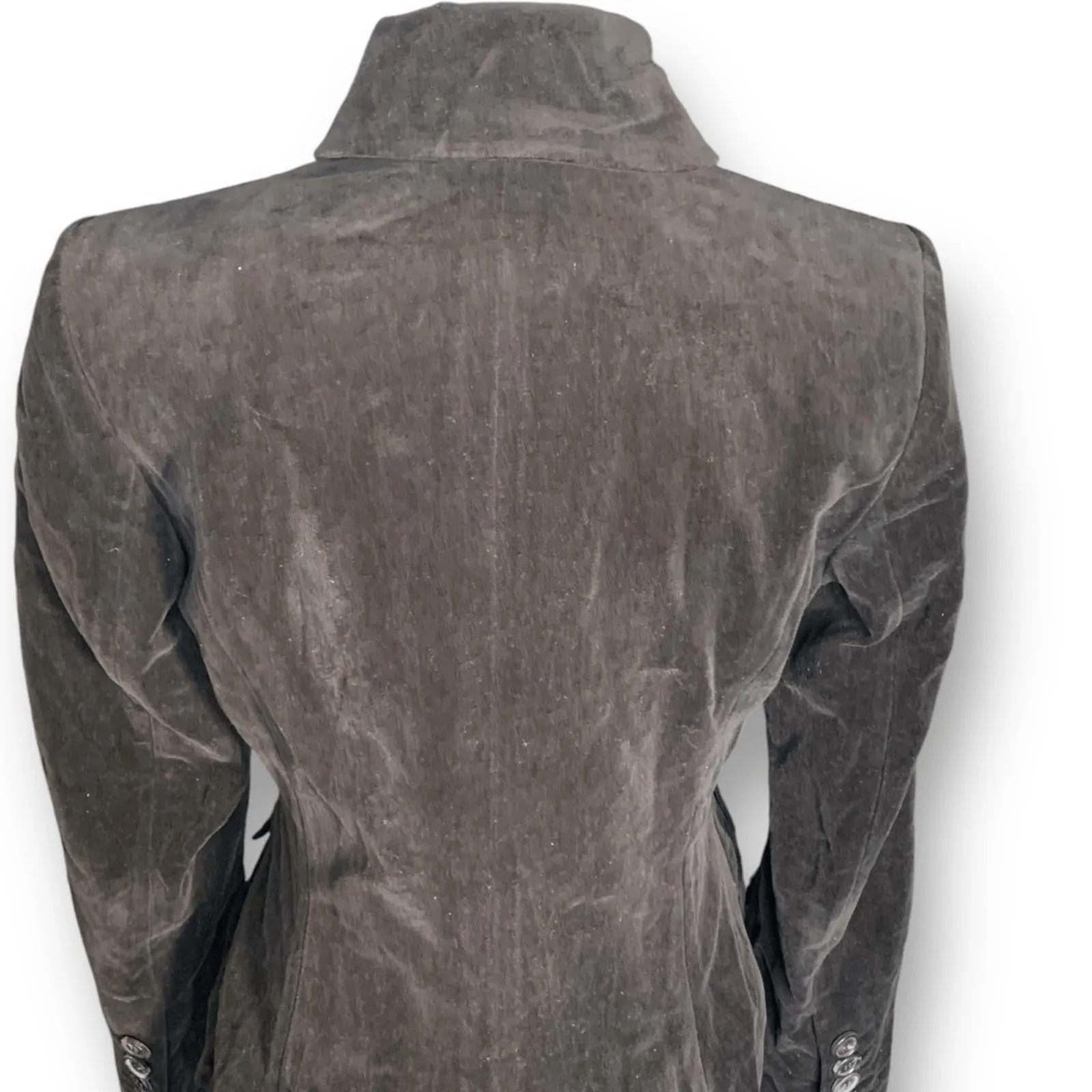 Pauw Amsterdam Brown Suede Finish Tailored Jacket Minimalist Luxury XS Classic Size 2 - Image 3