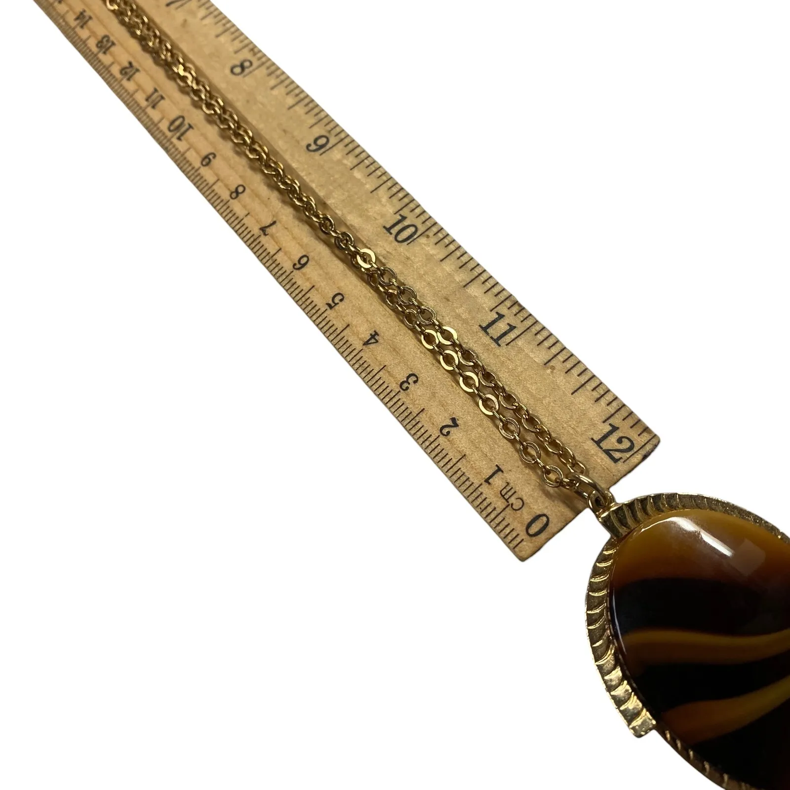 Vintage Sarah Coventry Amber Swirl Witchy Vibe Goddess Pendant Capsule Retro Tan - Image 7